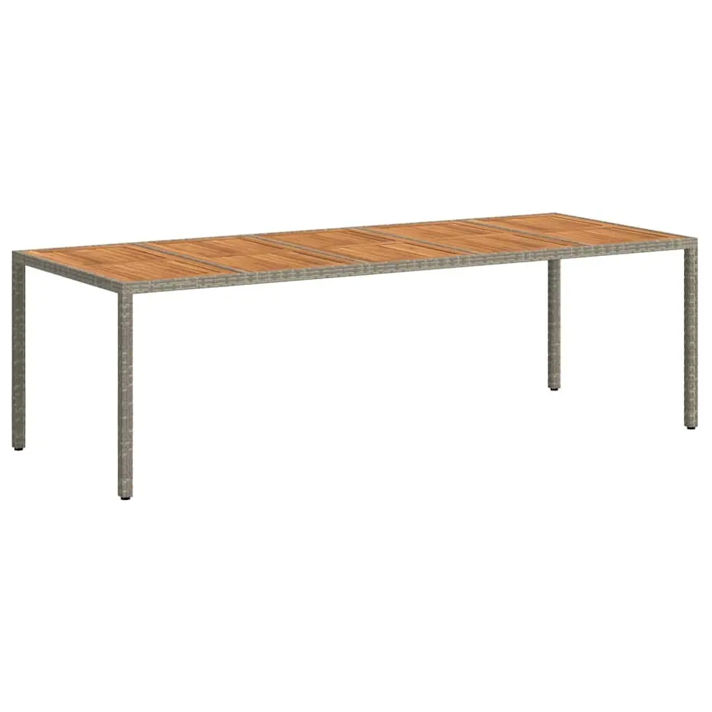 Grey Poly Rattan Garden Dining Table