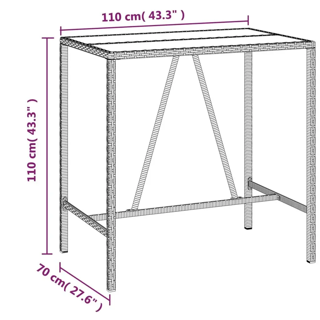 Black Bar Table for Outdoor Spaces
