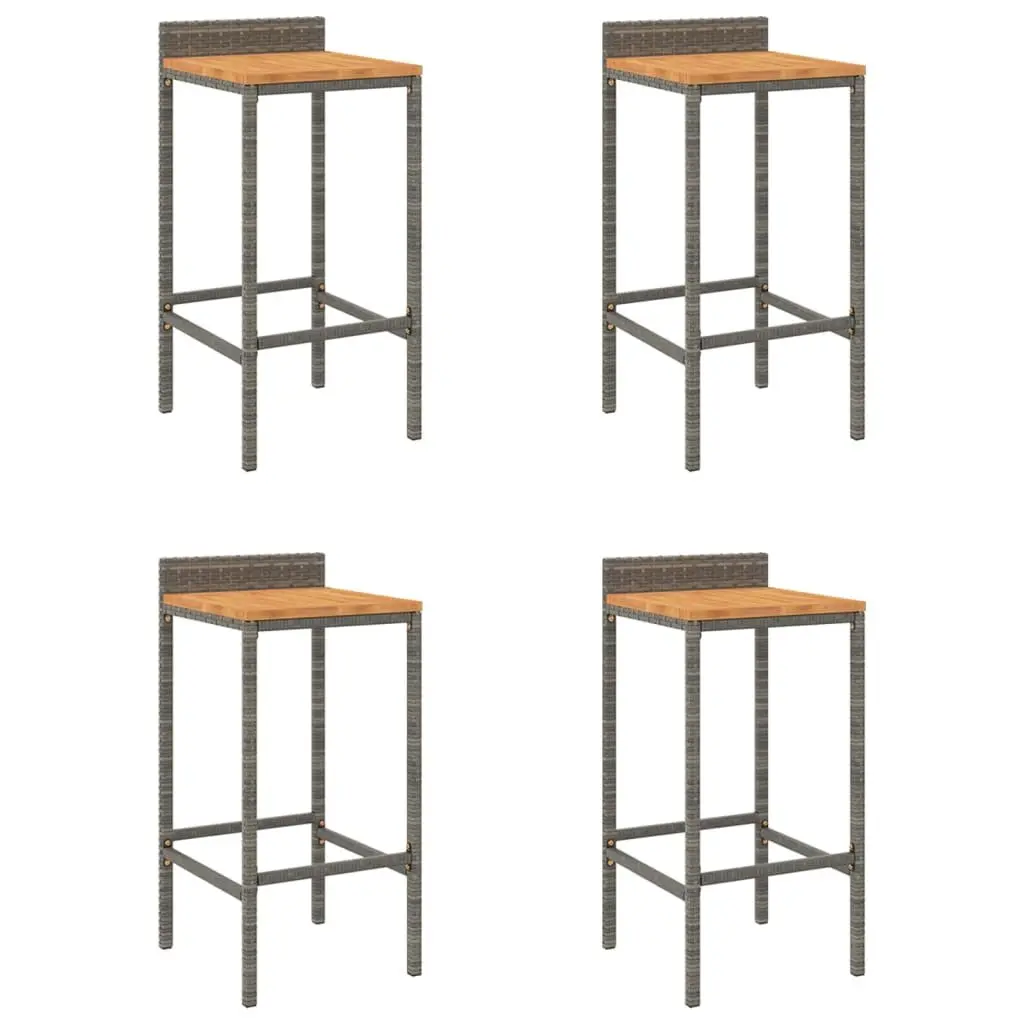 Grey Bar Stools 4-Pack