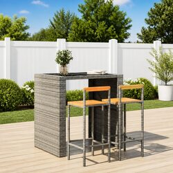 Versatile Bar Stools Set of 2 Grey for Everyday Use