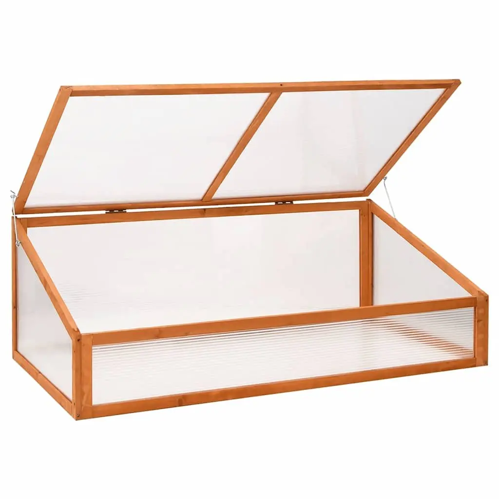 Wooden Greenhouse Plant Protection 110x56x39 cm Orange Fir Wood