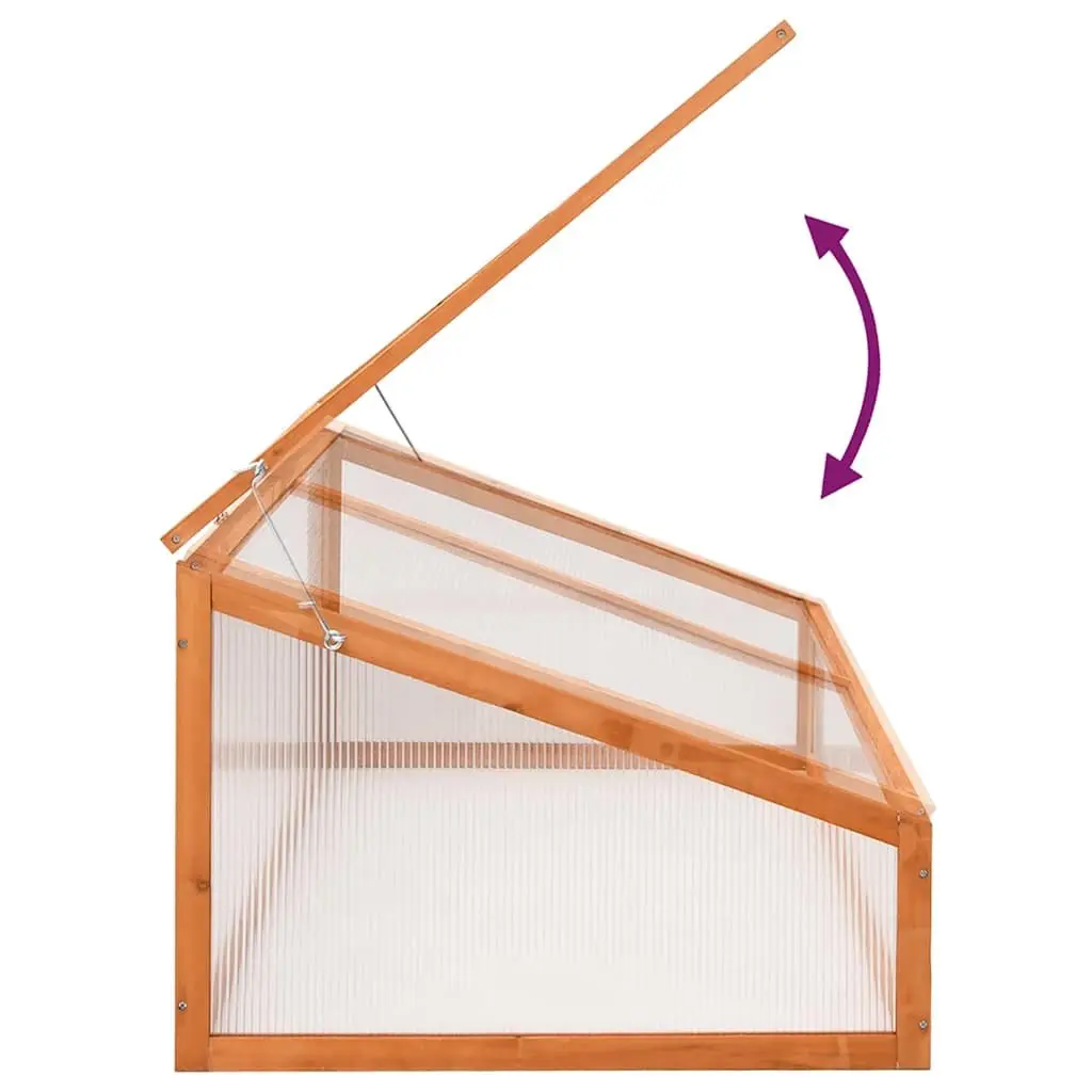 Wooden Greenhouse Plant Protection 110x56x39 cm Orange Fir Wood