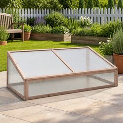 Reliable Grey Wooden Greenhouse 110x56x39cm for Your Plants