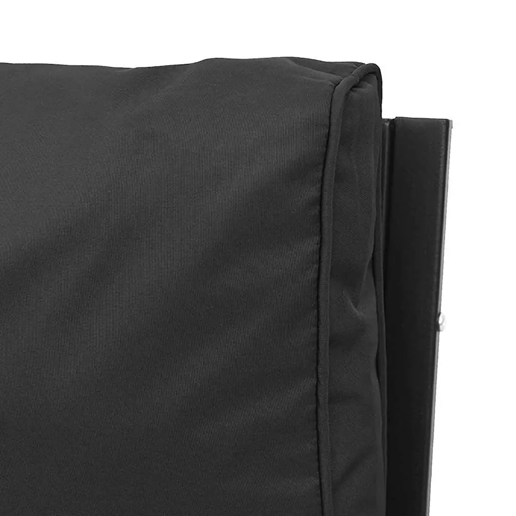 Garden Chair Outdoor Seating Steel Frame Grey Cushions Black