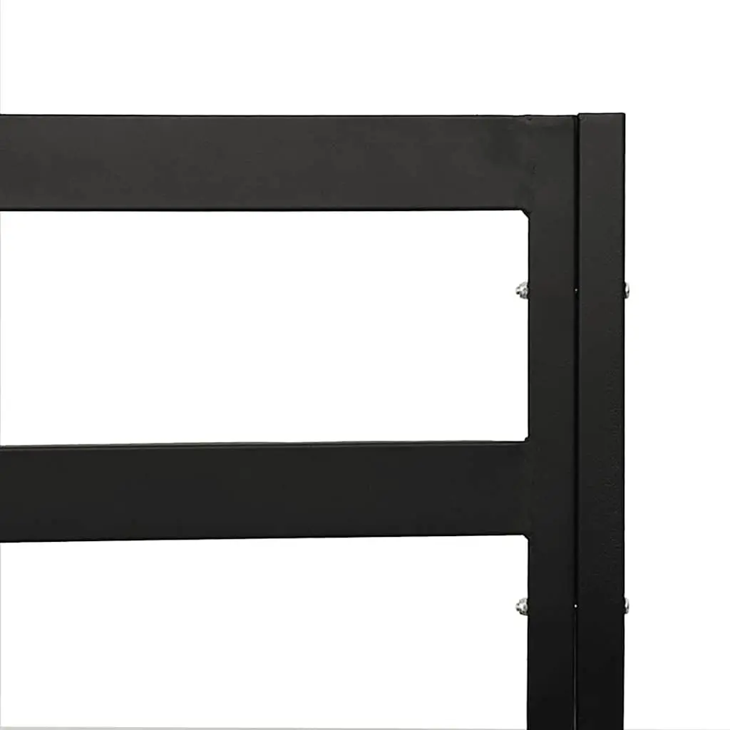 Outdoor Garden Chairs Set 2 Piece Steel Frame Cushioned Black