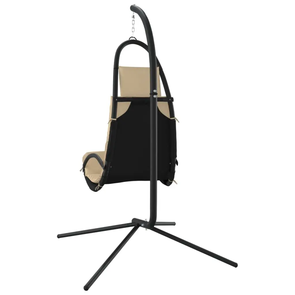 Garden Swing Chair Outdoor Patio Seat Cream Oxford Fabric Steel