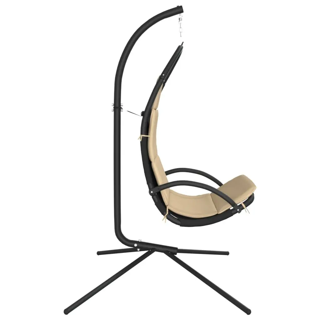 Garden Swing Chair Outdoor Patio Seat Cream Oxford Fabric Steel