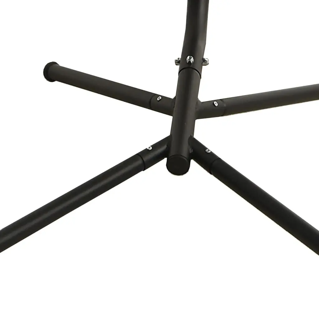 Hanging Swing Chair Outdoor Seat Grey Oxford Fabric with Cushion Steel Frame