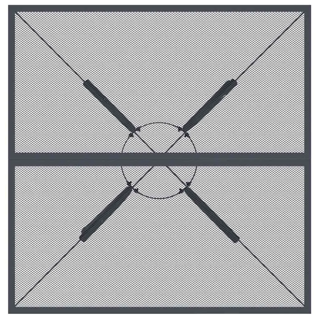 Garden Table Anthracite 80x80x72.5cm Outdoor Patio Dining Steel Mesh Design