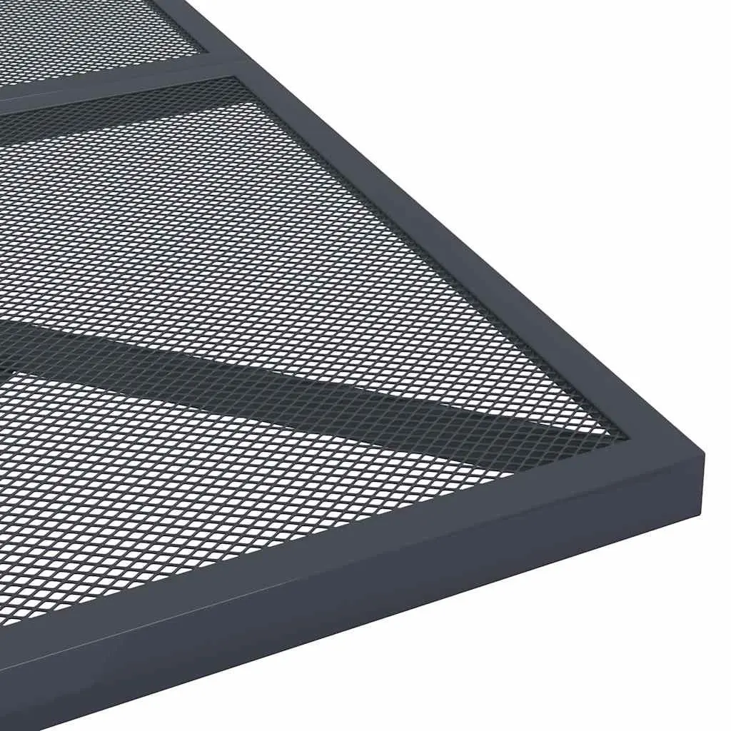 Garden Table Anthracite 80x80x72.5cm Outdoor Patio Dining Steel Mesh Design