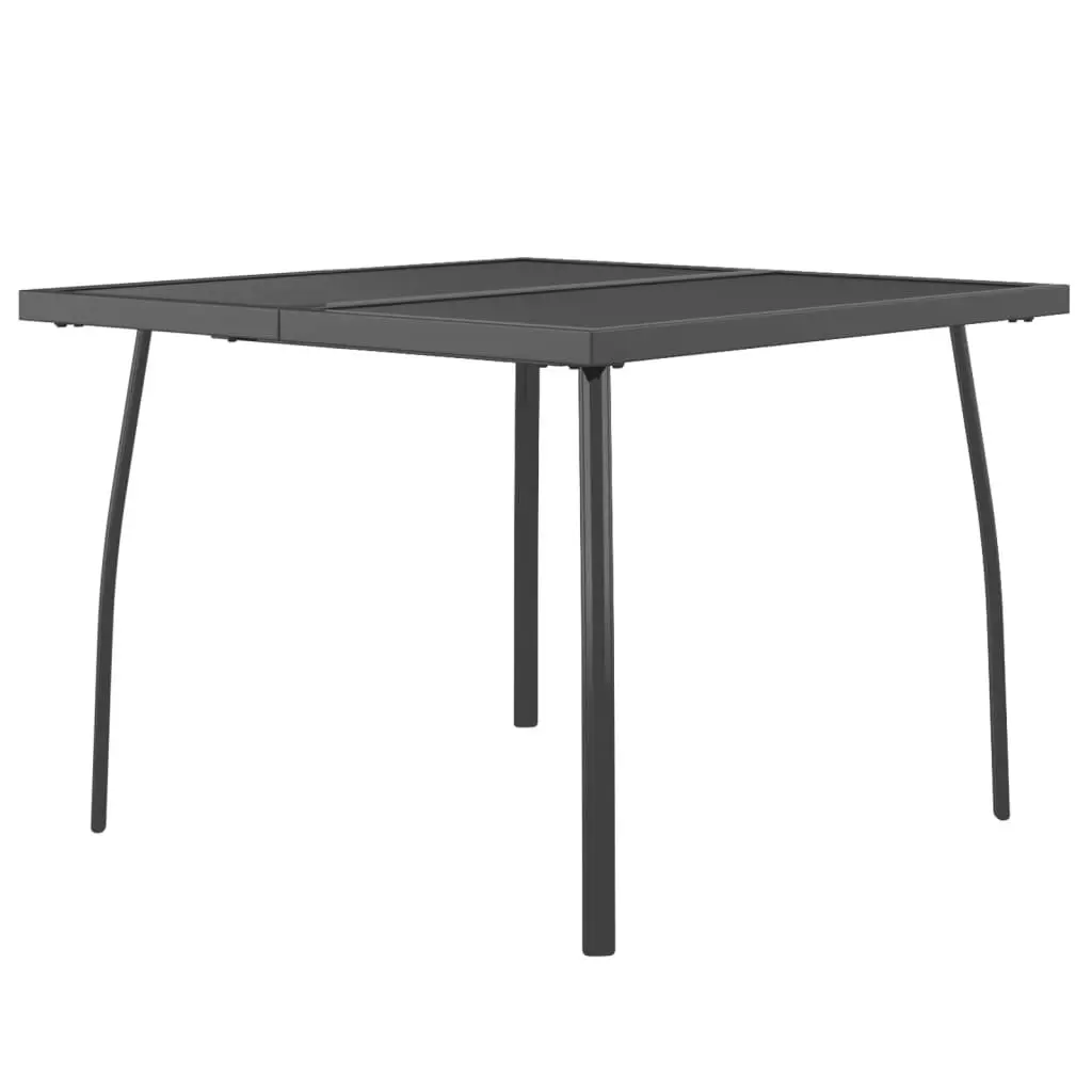Garden Table Outdoor Dining 100x100x72 cm Anthracite Steel Frame