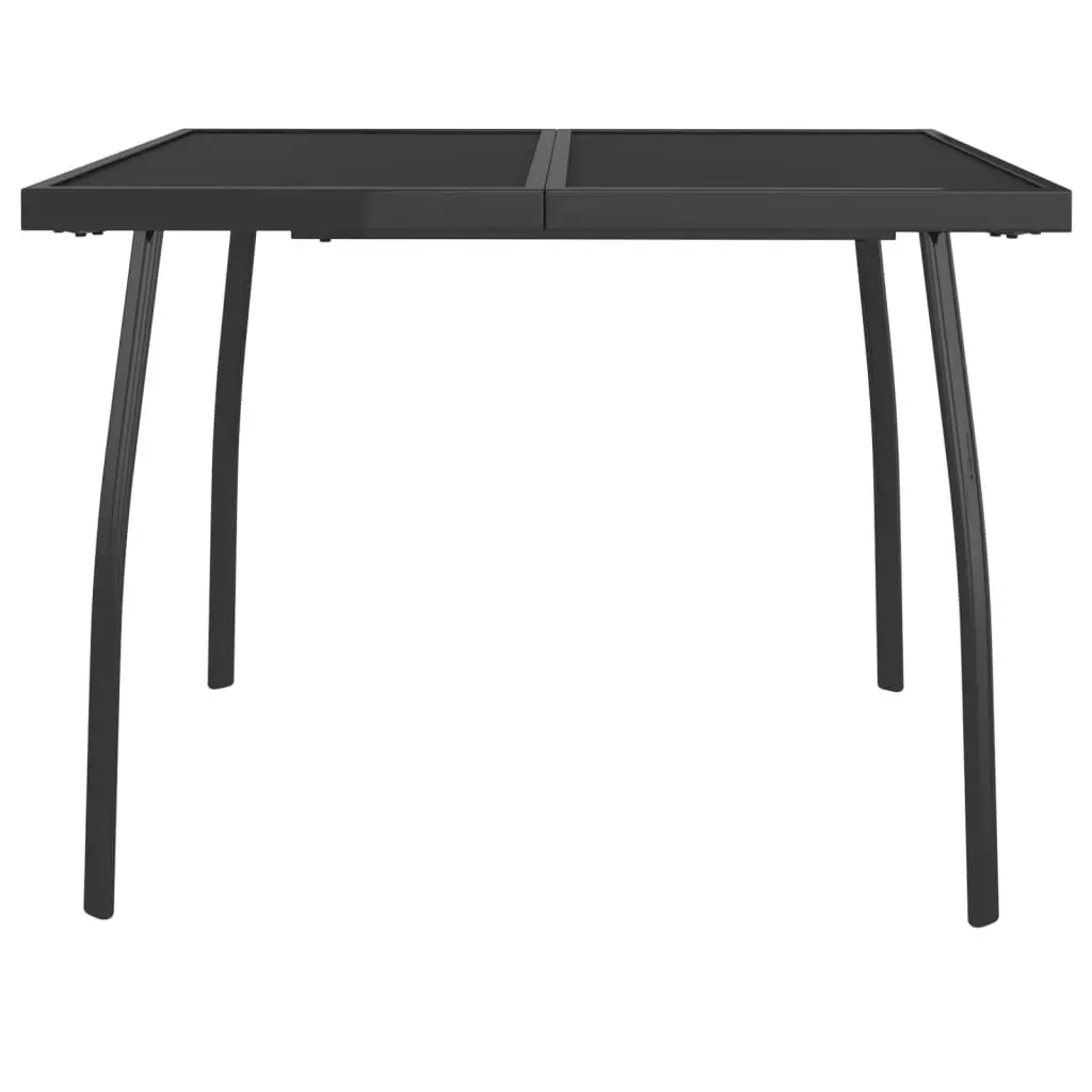 Garden Table Outdoor Dining 100x100x72 cm Anthracite Steel Frame