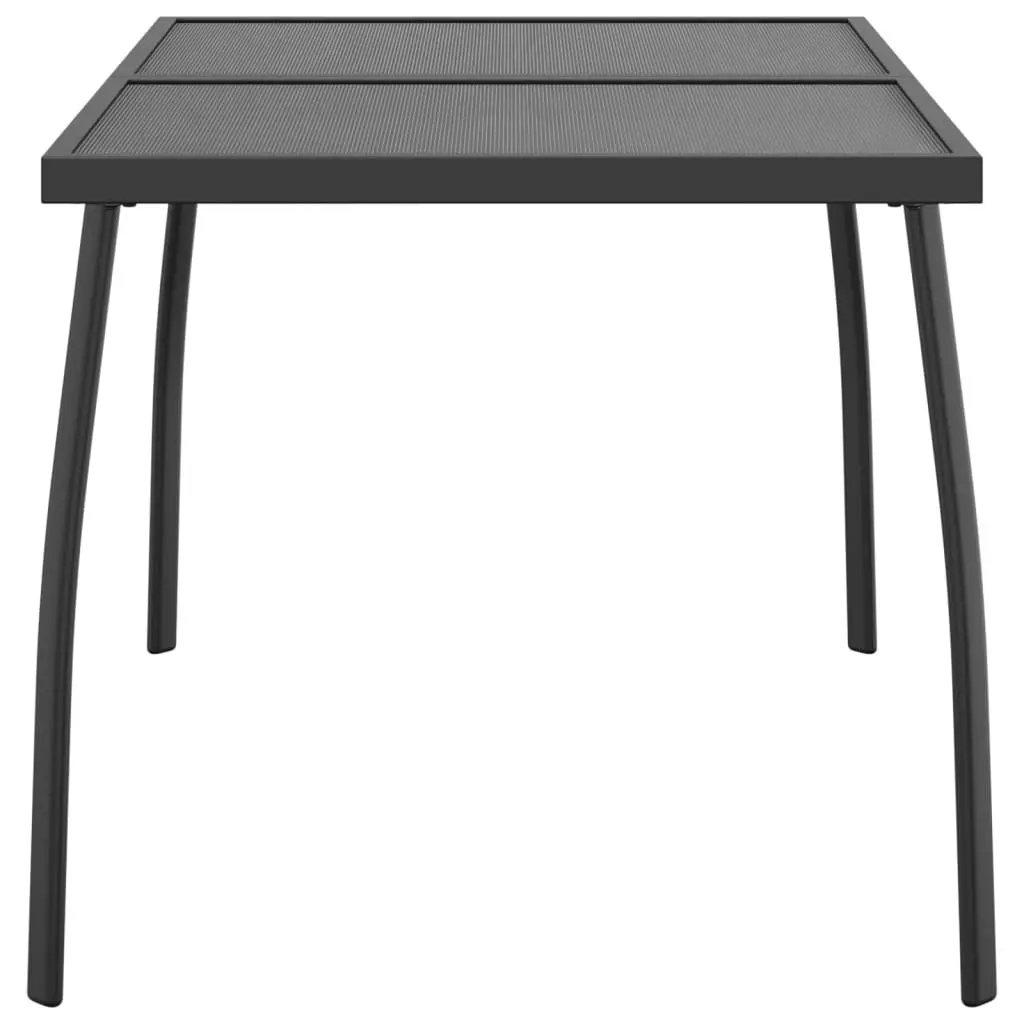 Garden Dining Table Anthracite Steel Mesh Outdoor Patio Furniture Contemporary