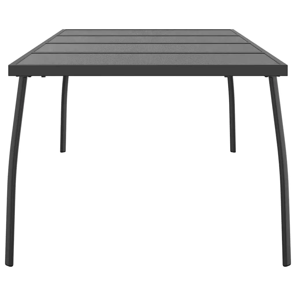 Garden Table Outdoor Patio Dining 200x100x72cm Anthracite Steel Mesh
