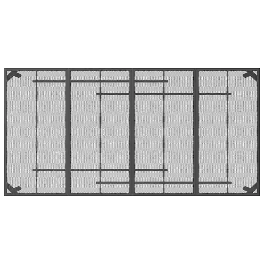 Garden Table Outdoor Patio Dining 200x100x72cm Anthracite Steel Mesh