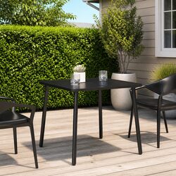Reliable Garden Table with Slatted Design in Anthracite