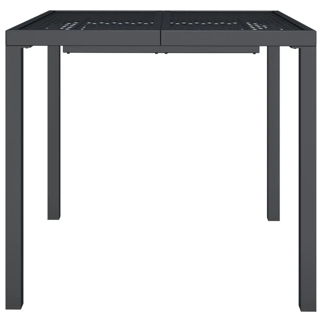 Garden Table Anthracite 80x80x72cm Outdoor Patio Dining Steel Frame Mesh Design