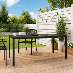Durable Anthracite Steel Mesh Table for Outdoors