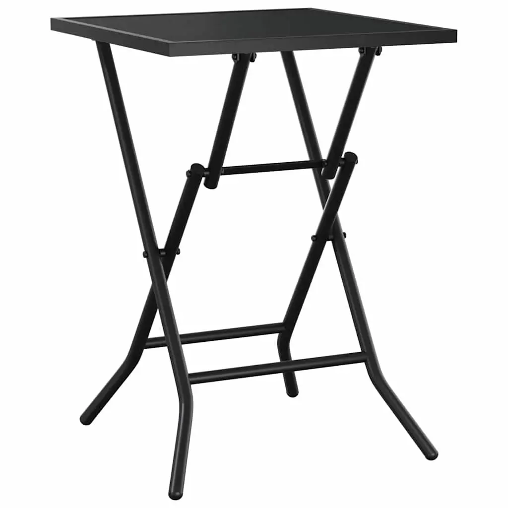 Folding Garden Table Anthracite 50x50x72cm Steel Mesh Outdoor Patio Dining
