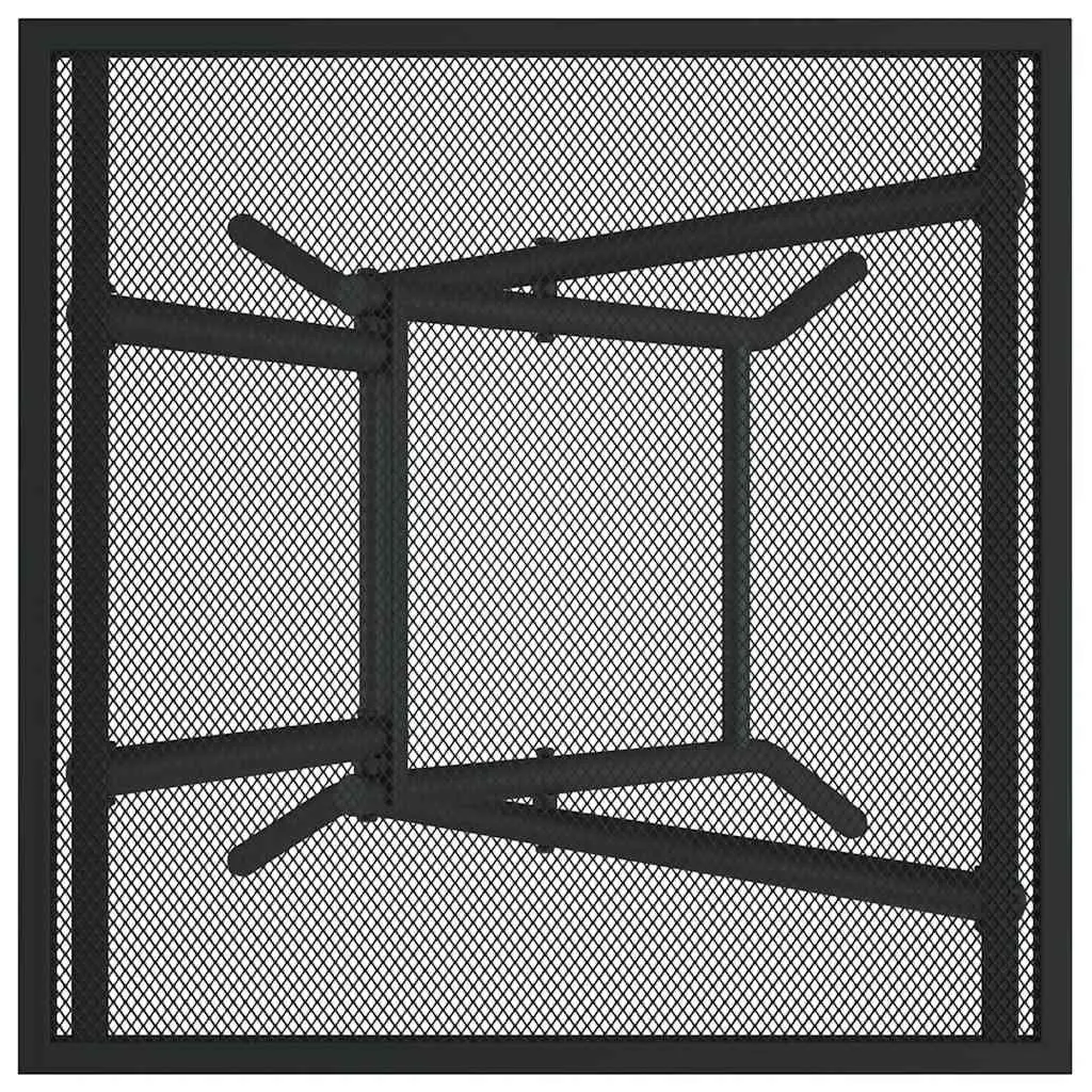 Folding Garden Table Anthracite 50x50x72cm Steel Mesh Outdoor Patio Dining