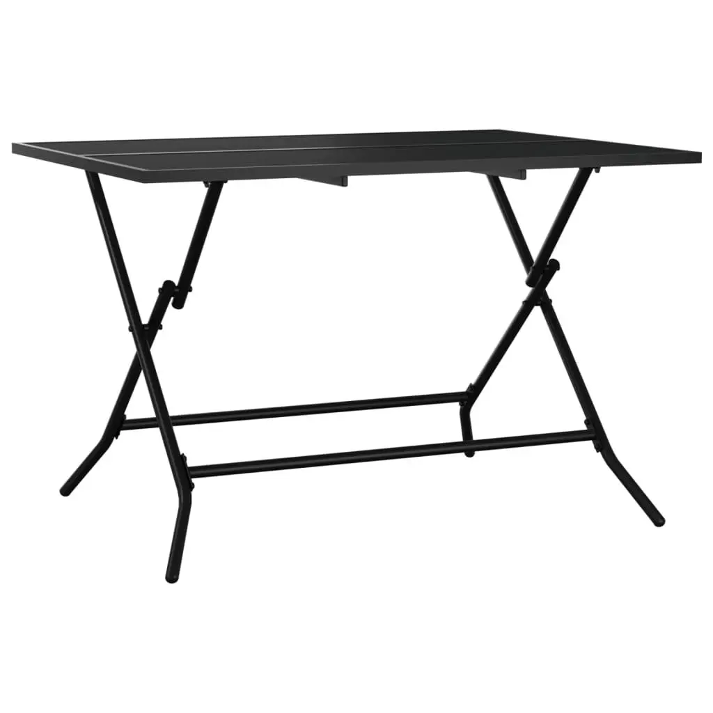 Folding Garden Table Anthracite 110x80x72cm Steel Mesh Outdoor Patio Dining