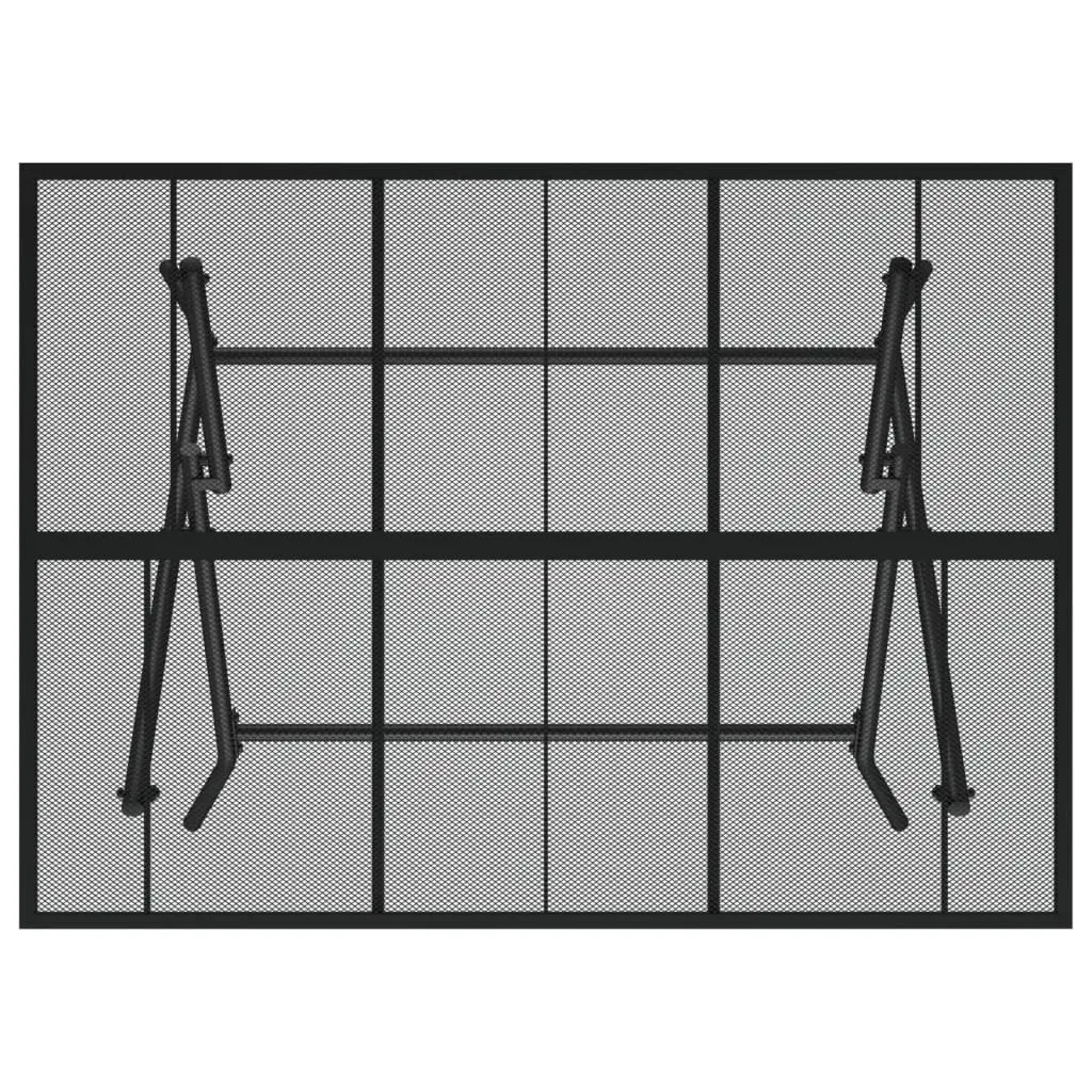 Folding Garden Table Anthracite 110x80x72cm Steel Mesh Outdoor Patio Dining