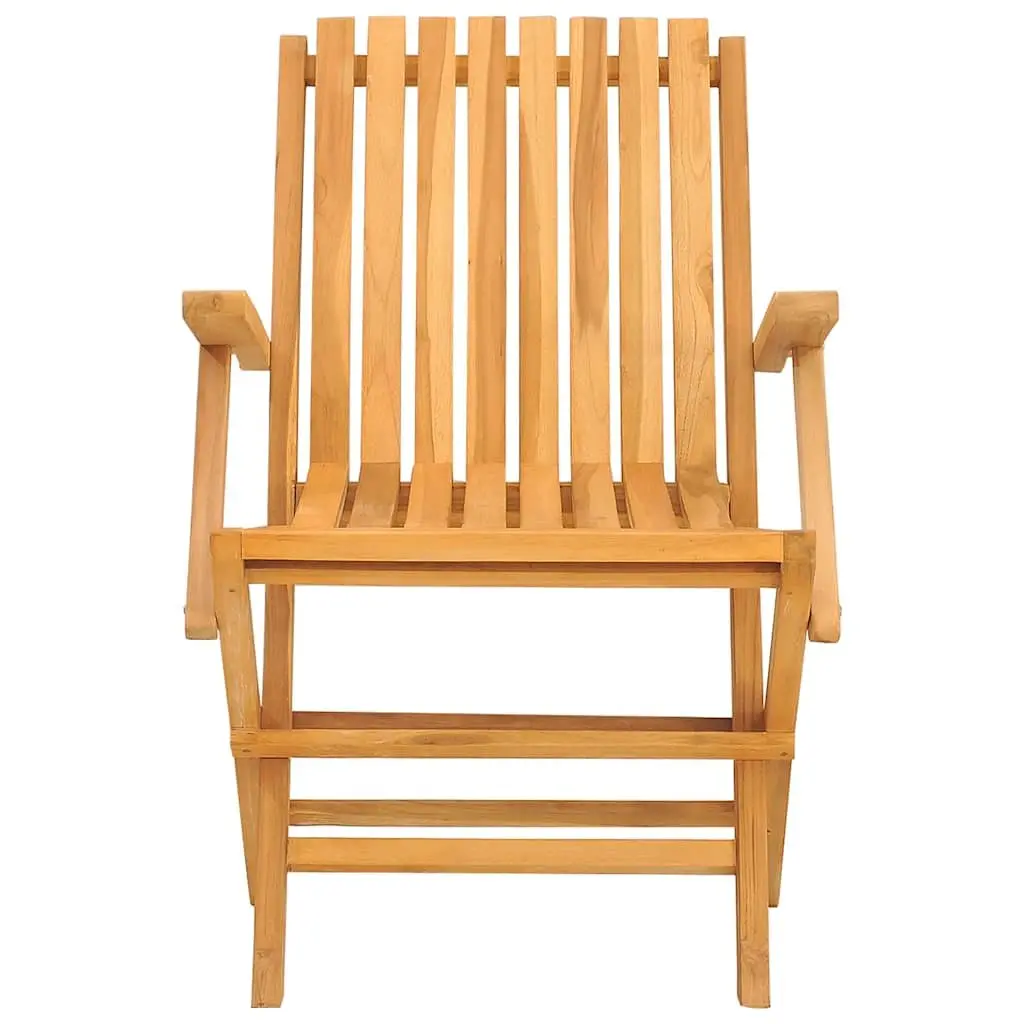 Folding Garden Chairs 2 pcs Solid Wood Outdoor Seating Backrest Armrests