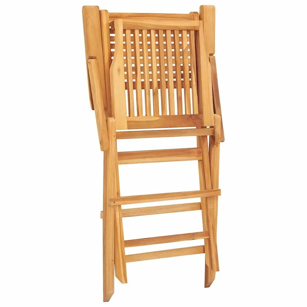 Folding Garden Chairs Outdoor Seating 2 Piece Solid Wood Brown