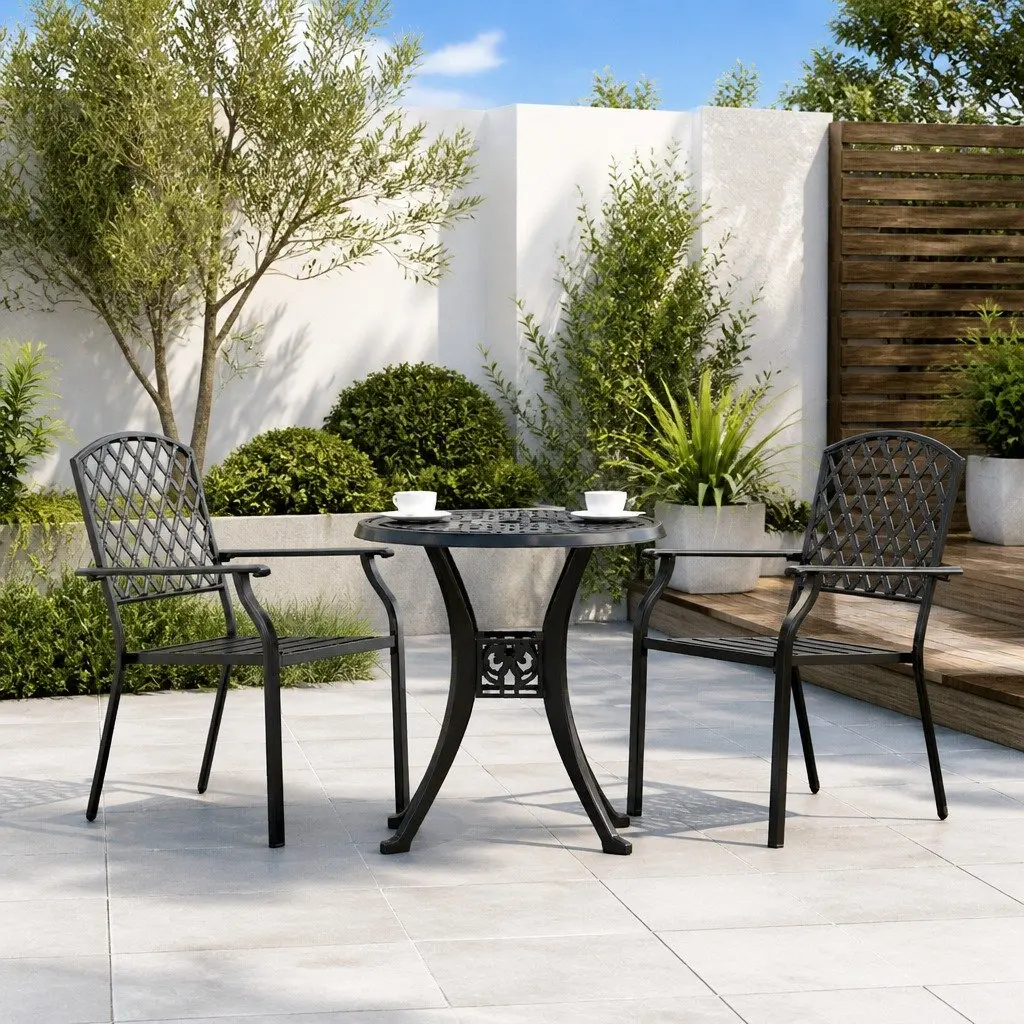 Stackable Garden Chairs in Anthracite