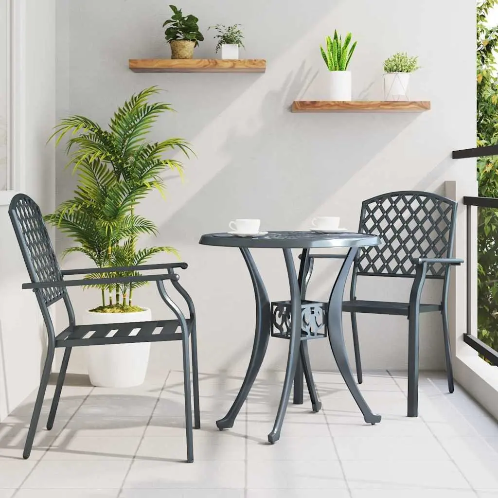 Stackable Garden Chairs in Anthracite
