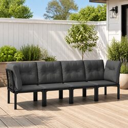 4 Piece Modular Lounge Set for Outdoor Comfort