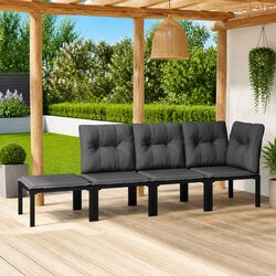 Comfortable and Practical 4 Piece Garden Lounge Set