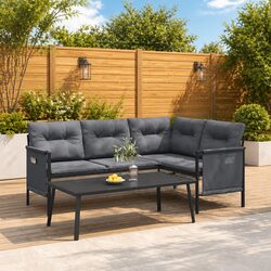 Reliable Anthracite Garden Lounge Set with Storage