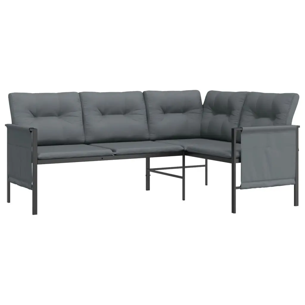 Garden Corner Sofa Outdoor Sectional Lounge Set Anthracite with Side Storage