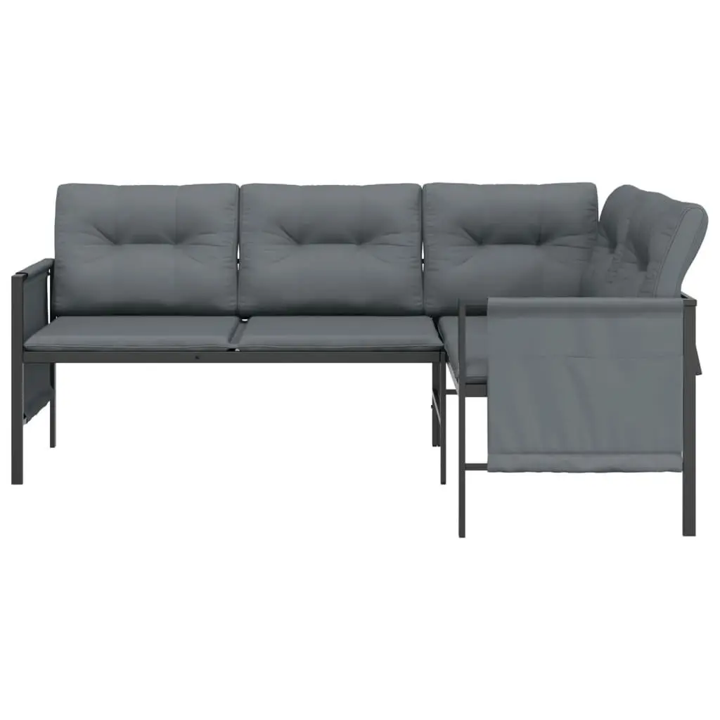 Garden Corner Sofa Outdoor Sectional Lounge Set Anthracite with Side Storage