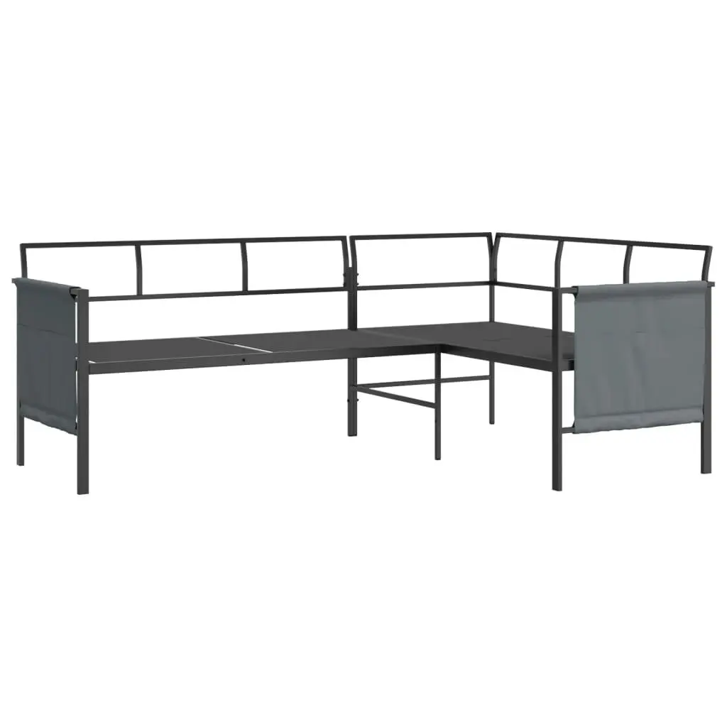 Garden Corner Sofa Outdoor Sectional Lounge Set Anthracite with Side Storage