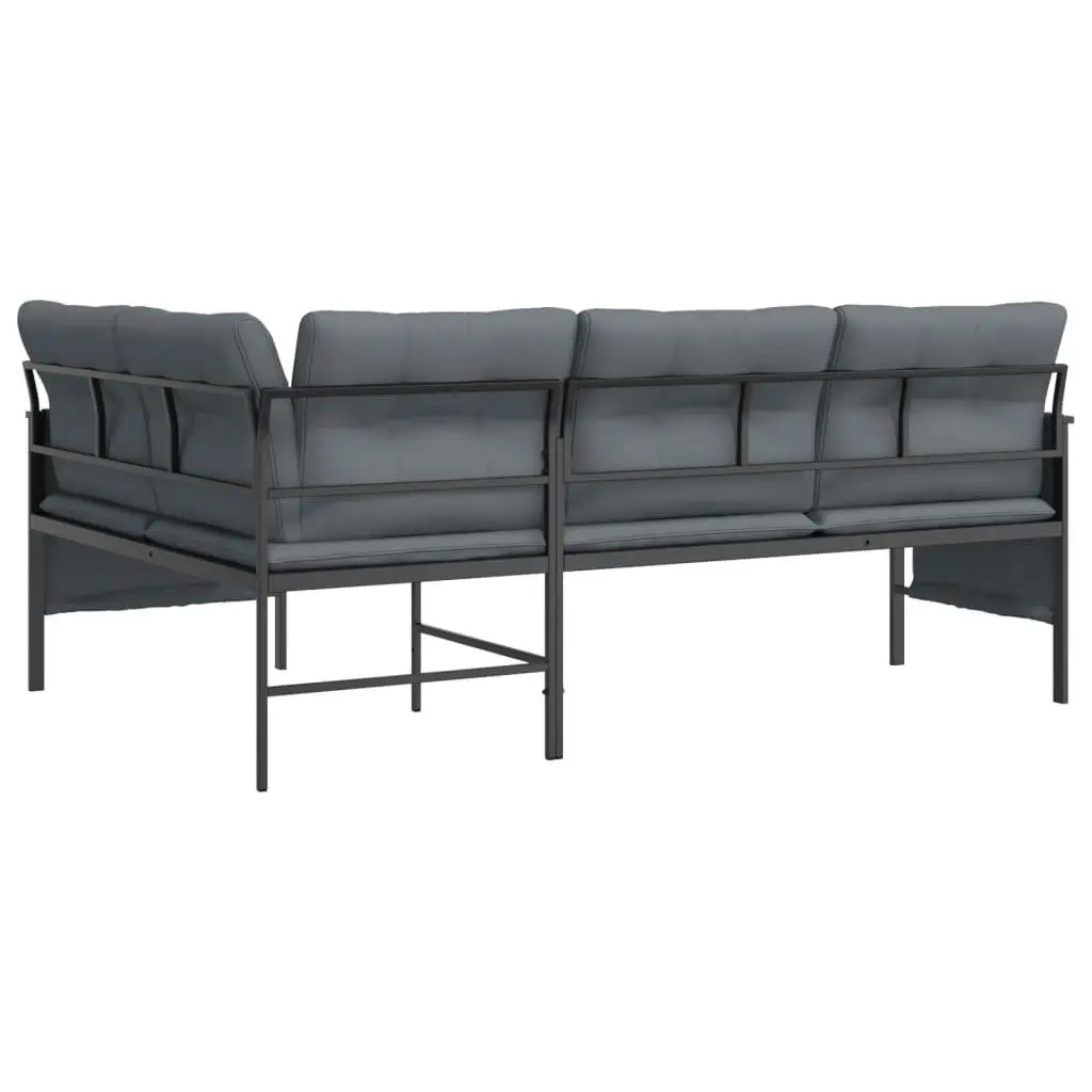 Garden Corner Sofa Outdoor Sectional Lounge Set Anthracite with Side Storage