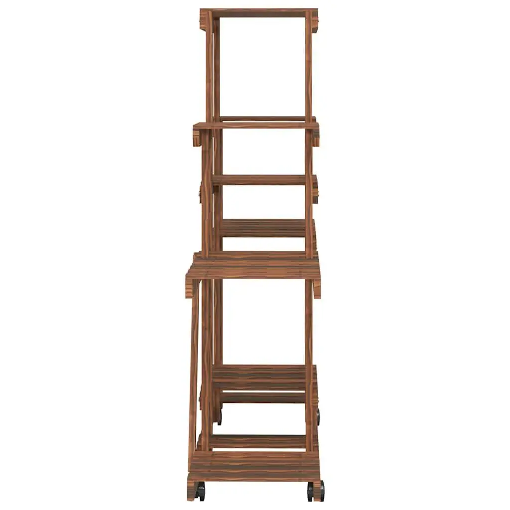 Wooden Plant Stand Flower Display Rack 110x25x101cm Brown