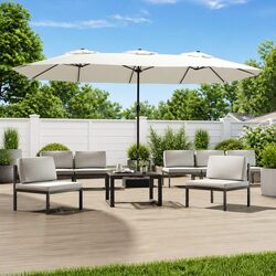 Durable Double-Head Outdoor Parasol for Reliable Shade