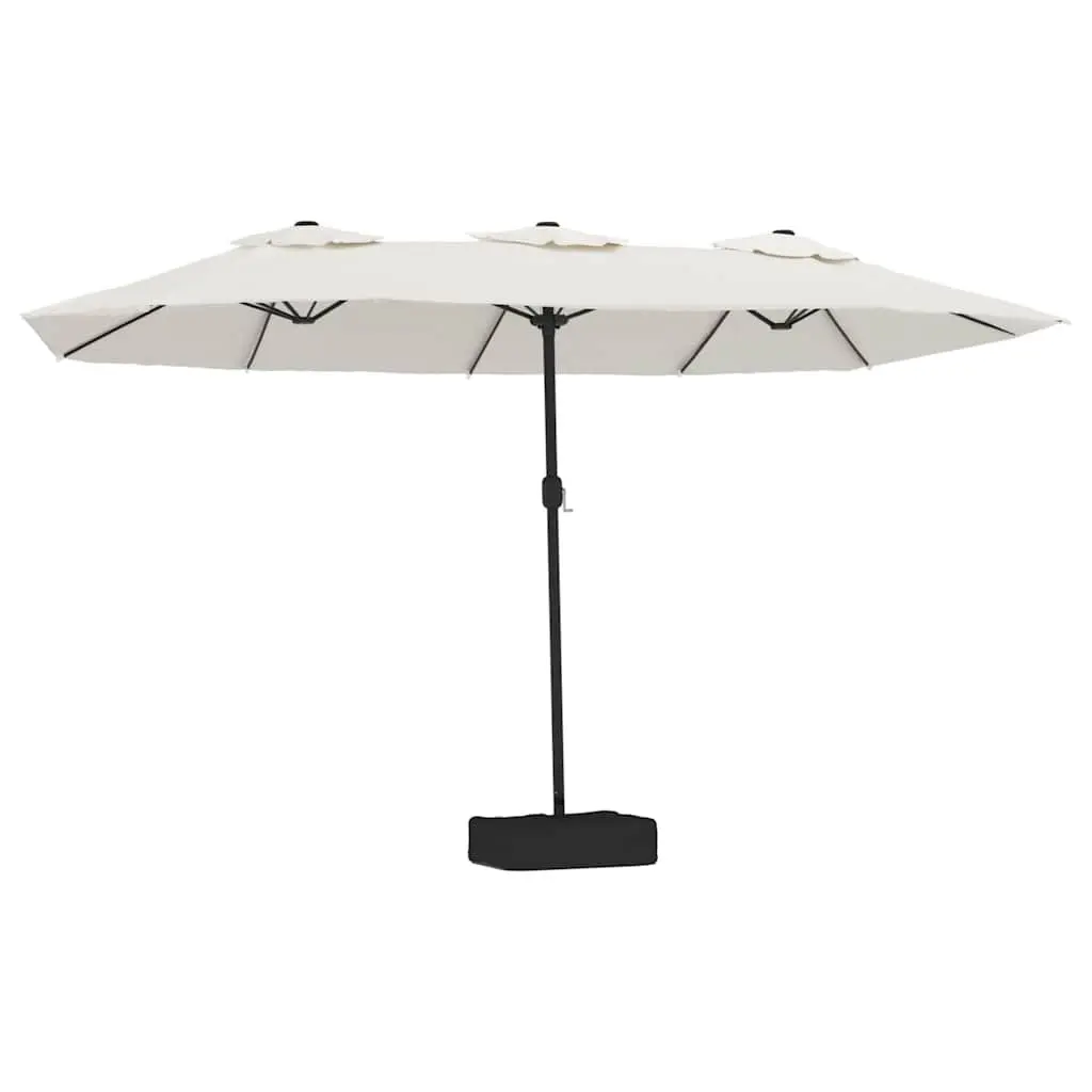 Double-Head Parasol Outdoor Sun Shade 449x265cm White