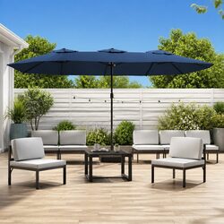 Durable Double-Head Garden Parasol for Outdoor Comfort