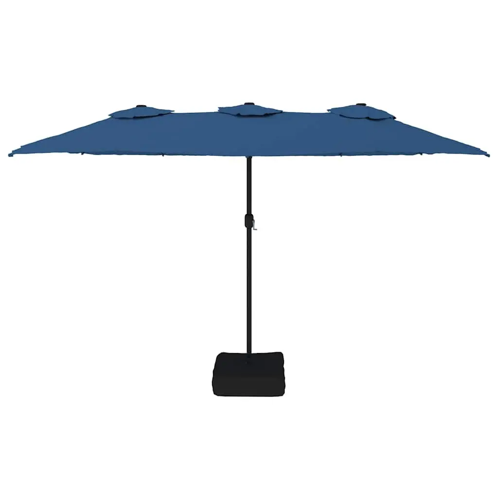 Double-Head Garden Parasol Sunshade 449 x 265 cm Azure Blue