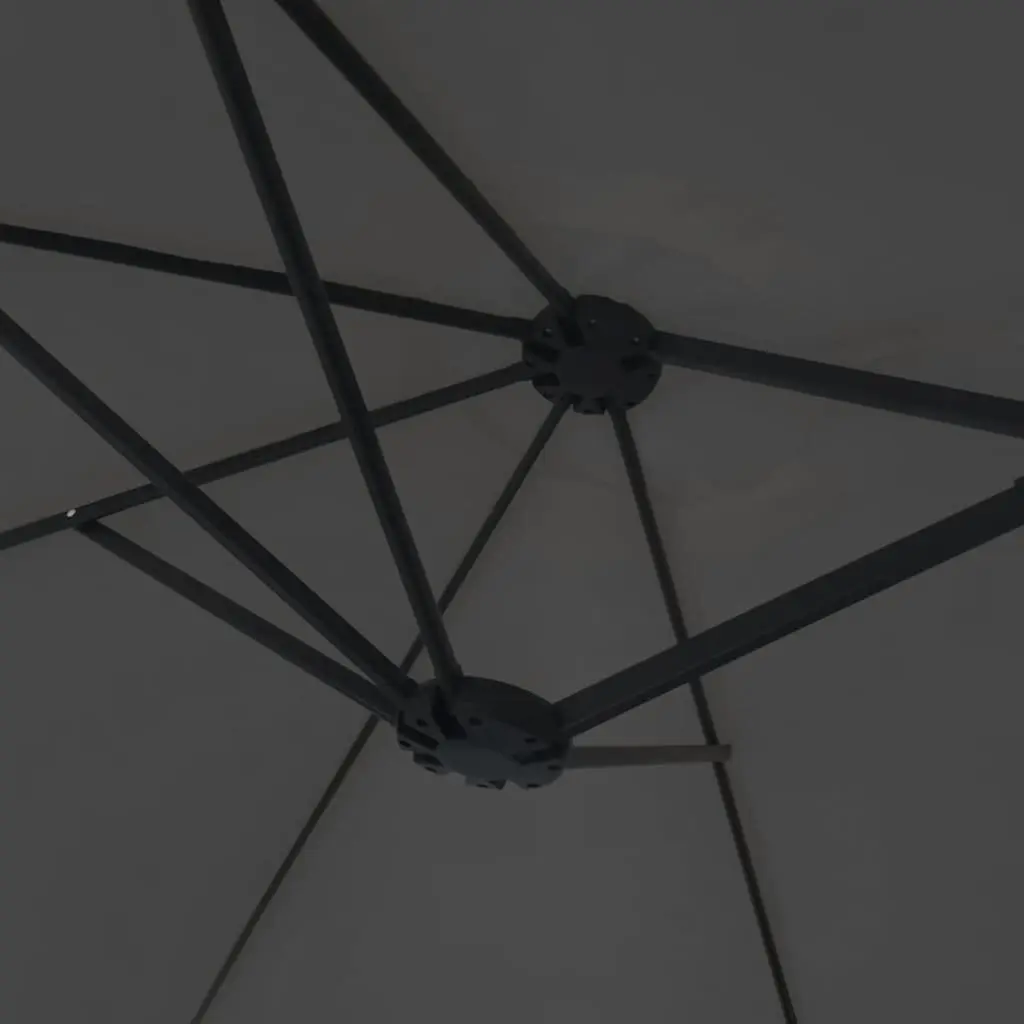 Double-Head Garden Parasol LED Lights 449x265cm Anthracite