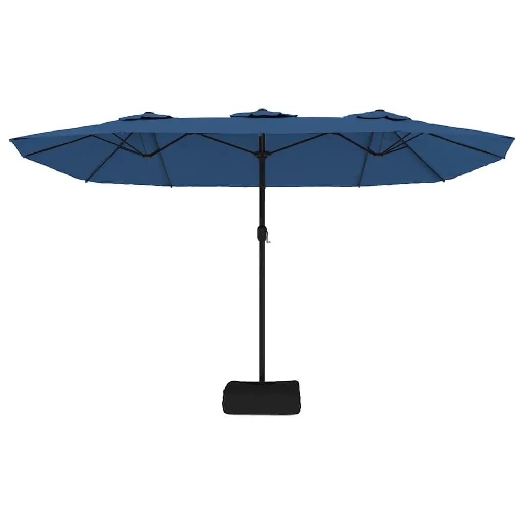 Double-Head Garden Parasol UV Protective 449x265cm Blue