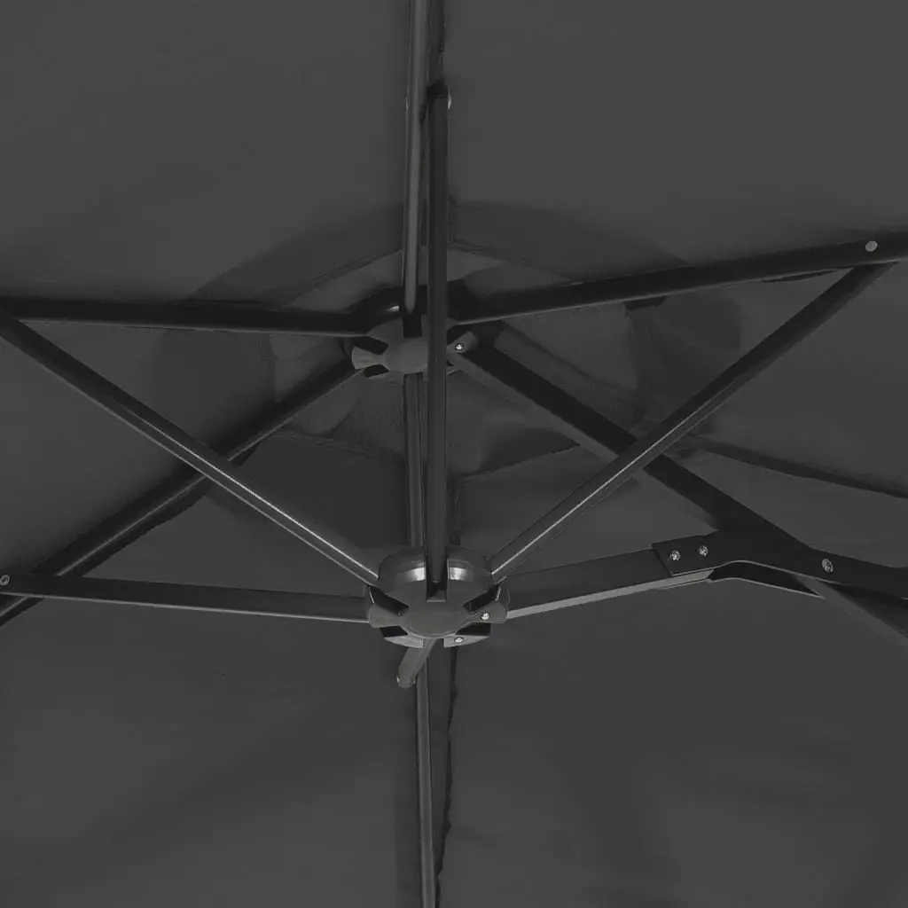 Double-Head Garden Parasol UV Protection 316x145cm Anthracite Outdoor Shade Umbrella