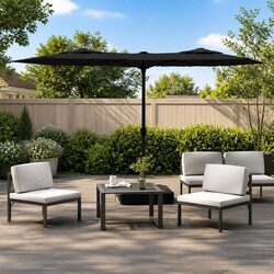Reliable Double-Head Garden Parasol for Outdoor Comfort