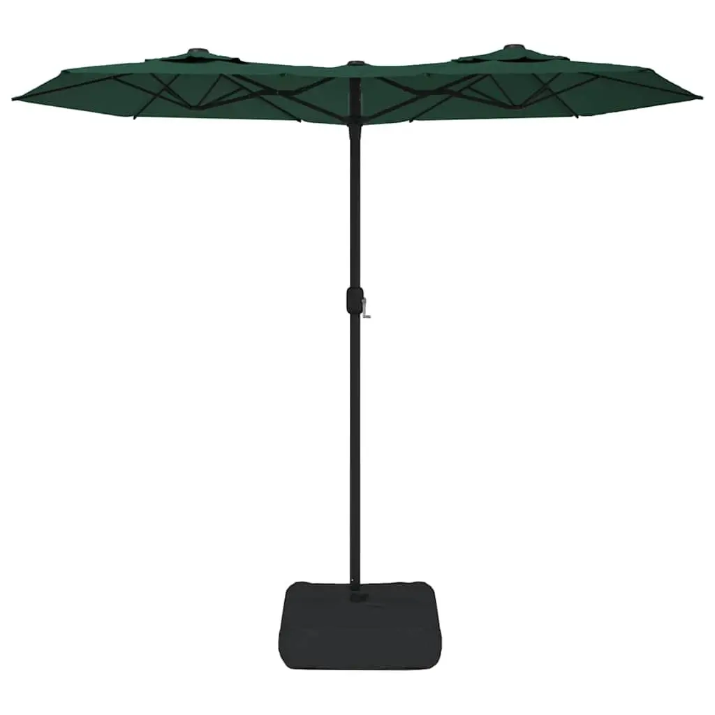 Double-Head Garden Parasol Outdoor Sunshade 316 x 145 cm Green