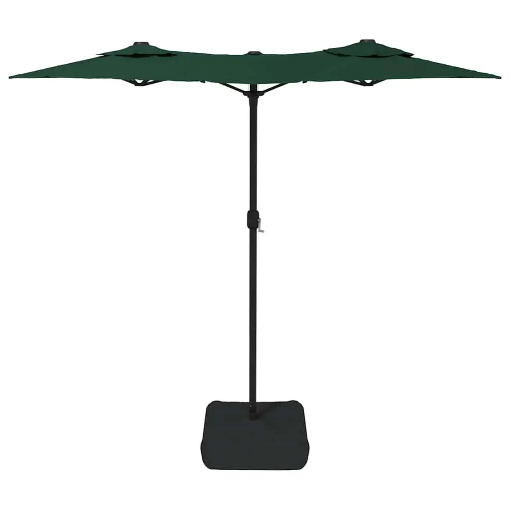 Double-Head Garden Parasol Outdoor Sunshade 316 x 145 cm Green