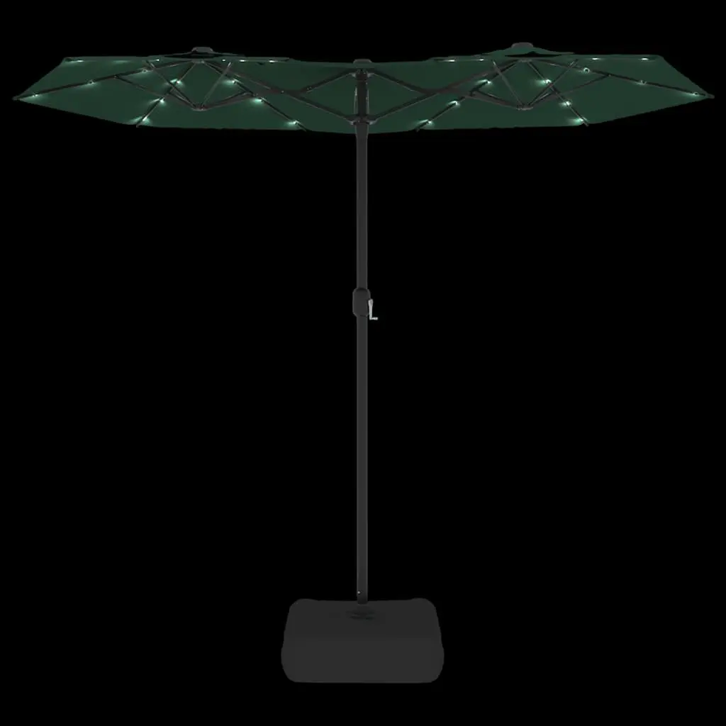 Double-Head Garden Parasol Outdoor Sunshade 316 x 145 cm Green