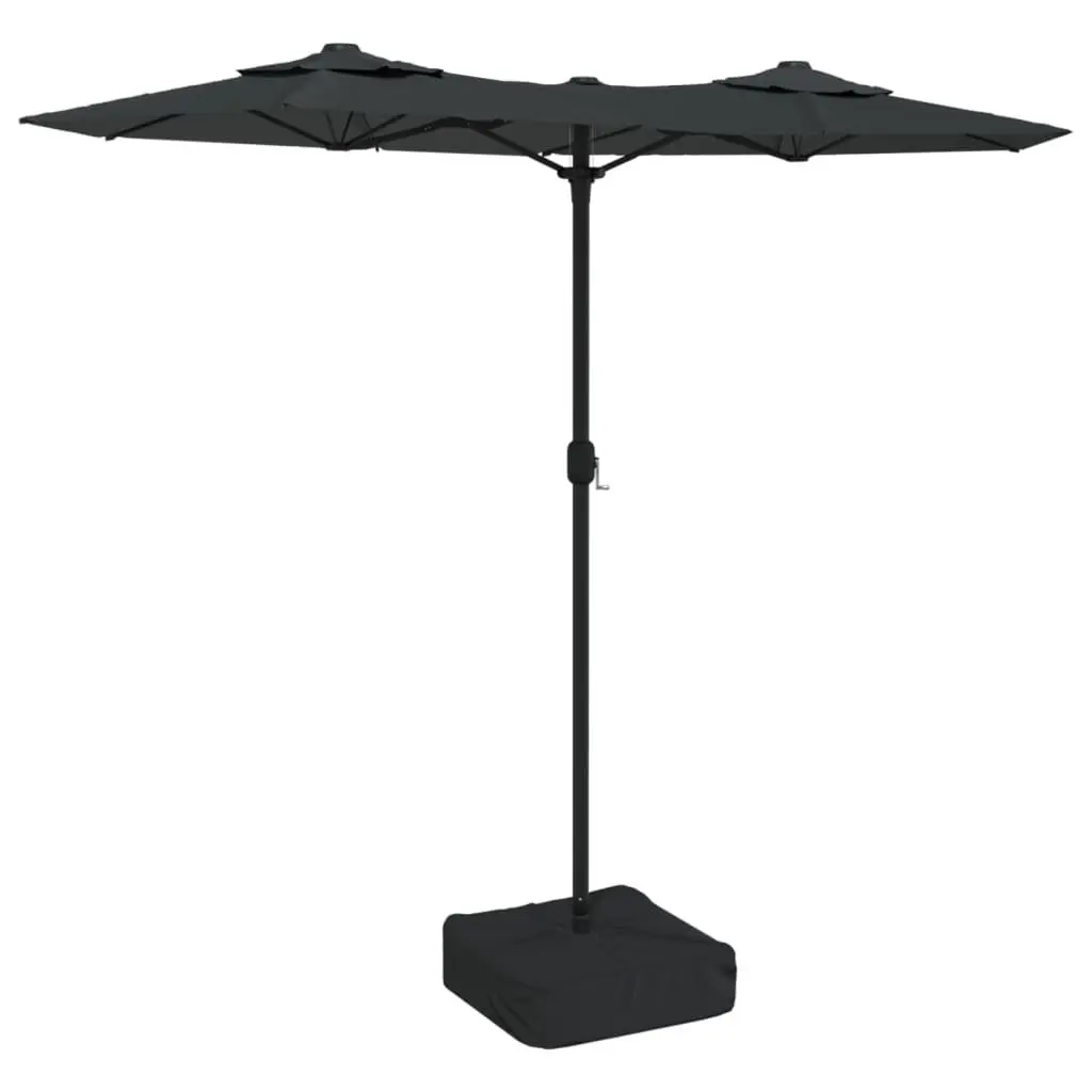 Double-Head Garden Parasol UV Protection 316x145cm Anthracite